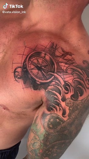 Compass shoulder tattoo #seaportattoo #tattoo #tattooideas #armtattoo #tattooartist #tattoodesign #tattooing #bostontattooartist #bostontattoo #uniquetattoos #detailedtattoo #tattooshading #oneofakindtattoo #tattoosleeve #tattooideas #tat #massachusettstatooartist #blackandgraytattoos #abstracttattoo #southietattoo #seaportboston #vatavisionink #halfslevetattoo #realismotattoo #compasstattoo #wavestattoo #shouldertattoo