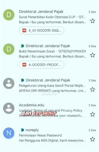Part 2 Validasi Kode Otorisasi 1. Masuk ke Portal Saya yatu Profil Saya. ‎2. Pilih menu Nomor Identifikasi Eksternal lalu tab Digital Certificate. ‎3. Geser ke ujung kanan, Klik Periksa Status. ‎4. Jika sukses, klik tombol Menghasilkan. ‎5. Dokumen Penerbitan Kode Otorisasi DJP akan terbit di menu Dokumen Saya. ‎ ‎Kode Otorisasi DJP sudah aktif dan tervalidasi. ‎ ‎Dengan aktivasi akun Coretax dan KO DJP yang valid, kita memperoleh sejumlah keuntungan : ‎✅ Urusan perpajakan menjadi lebih praktis,