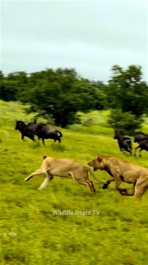 Watch a comical hunt as this young Male Lion gets distracted and wants to play | #shorts #wildlife