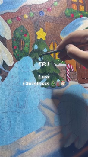 Ep 1 Last Christmas 🎡🎄🎅🏻 #art #Noeyinfinity #ศิลปะ #วาดรูป #เนยอินฟินิตี้