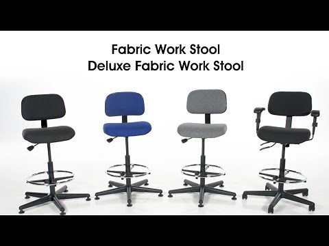 Fabric and Deluxe Fabric Work Stools