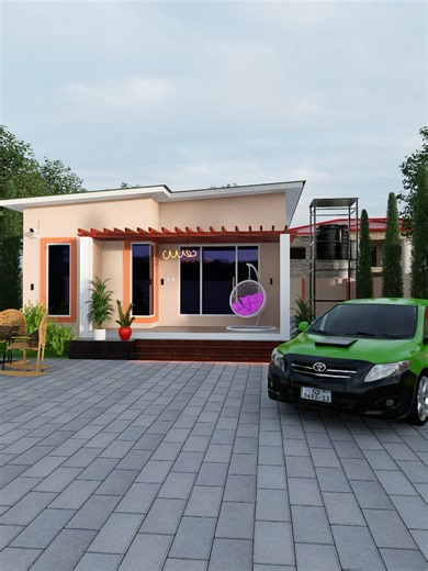 A simple three bedrooms design on 40 by 70 ft land size , we design and build , be inspired #fyp #architecture #construction #realestate #design #bello #renovations | Bra Bello Architectural and 3d Designs