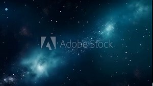 Milky way galaxy in space, digital illustration animation
