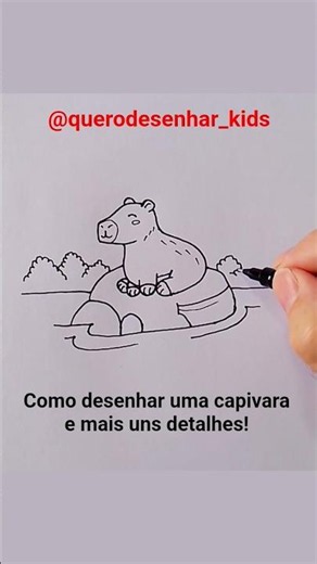 Como desenhar CAPIVARA #shorts #drawing
