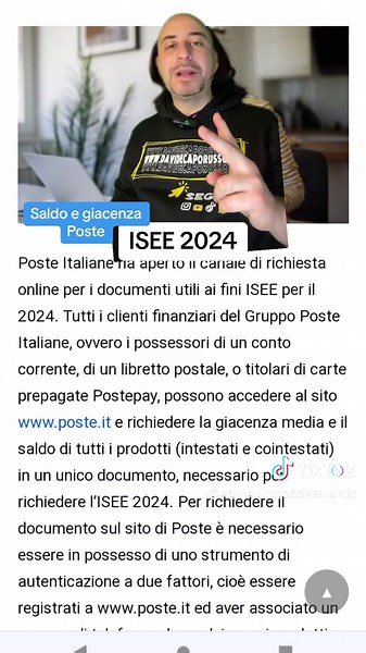 Saldo e Giacenza ISEE 2024: Come Richiederlo alle Poste Italiane