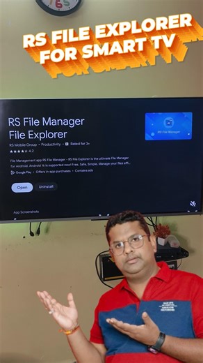 RS File Explorer For Smart Tv 🔥#shortsfeed #smarttv #app #shorts #viral