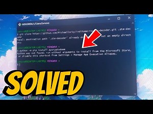 Fix: Python was not found run without arguments to install from the Microsoft Store
