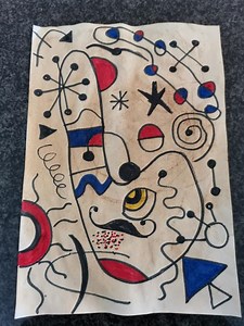 Dessiner ou peindre à la manière de Mirò - enseignante 3-4H en Suisse