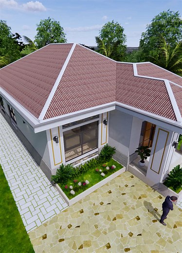 17K views · 220 reactions | House Plan 11.5x18 Meter 3 Beds 2 BathsHip Roof | HousePlans 3D | Facebook
