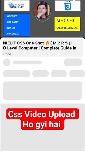 Css Oneshot On YouTube Channel #song #olevel #nielit #olevelexam #olevel2025 #amazon