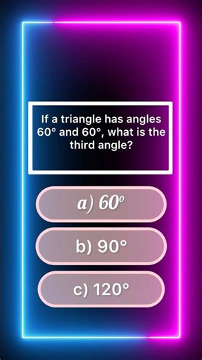 Triangle Quiz #education #maths #mentalmath #quiz #challenge