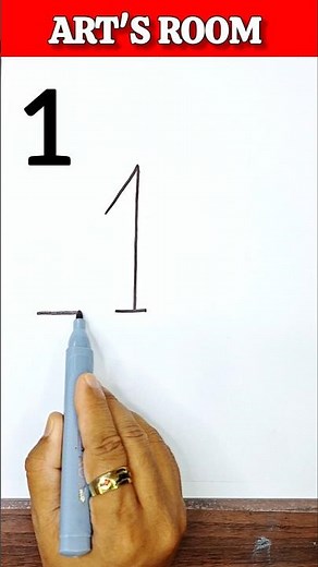 Easy drawing with numbers | simple drawing Tricks for beginners #shorts #artsroom