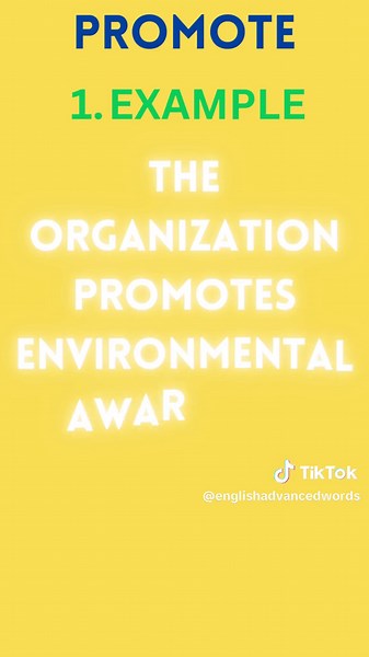 Meaning of Promote: Advanced English Vocabulary Explained