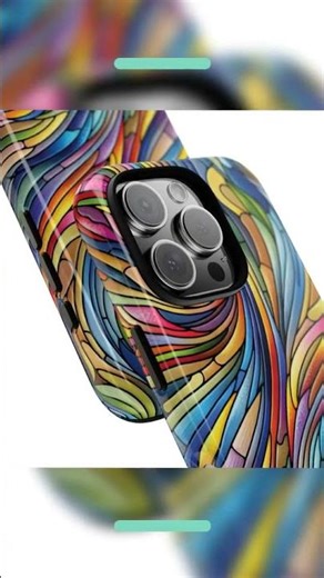 Stained Glass iPhone Tough Case: Vibrant Swirling Colors