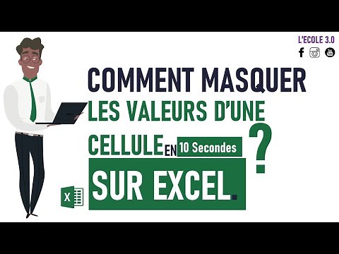 comment masquer Un les valeurs d'une cellule sur excel.
