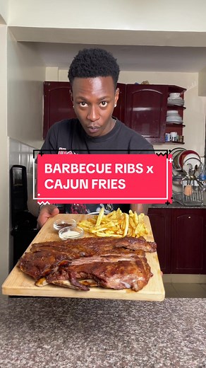Delicious Cajun BBQ Pork Ribs and Fries Recipe