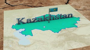 Download Kazakhstan Map and Kazakhstan Flag for free