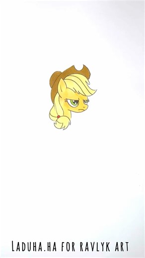 🐴 Applejack from My Little Pony 🖍️🍎 Drawn Fast with Colors 🌈 #shorts #drawing #RavlykArt