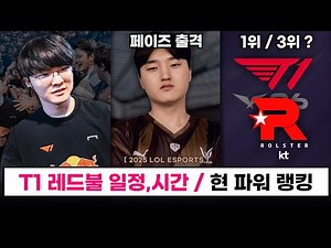 【대회】 페이즈도 출격 ㄷㄷ T1 레드불 경기 시간 / 2026 LCK 결승, MSI 선발 일정 / 파워랭킹 / 한화 옴므 - 롤 이스포츠