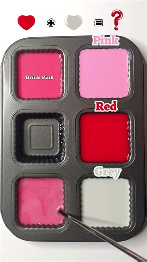 😍🎨 Mix the three colors Pink + Red + Grey to create truly surprising and interesting colors.