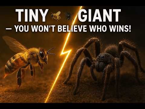 How Bee and SPIDER fight || Who Would Win in the Wild?