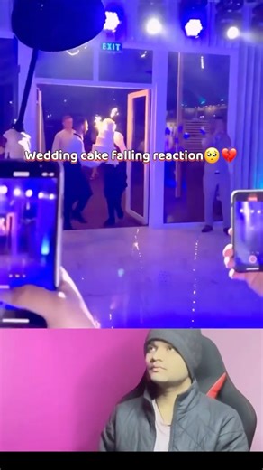 Wedding cake falling reaction💔🥺 #shorsts