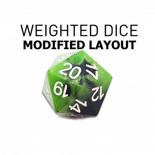 Weighted Dice - Modified D20 Number Layout - Etsy