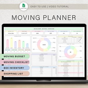 Moving Planner Moving Checklist Spreadsheet Packing Box Inventory Template Home Moving Task Checklist Tracker Relocation Budget Google Sheet - Etsy