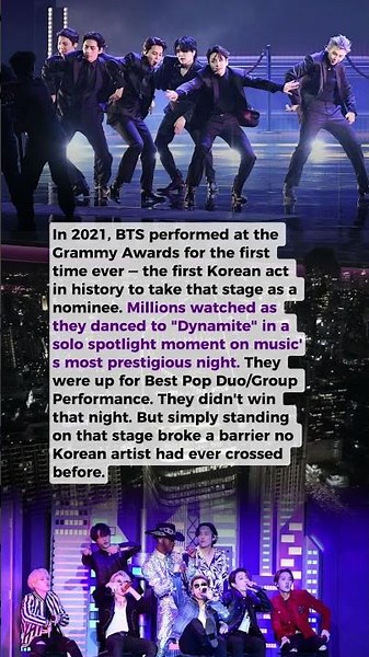 What Happened When BTS Stepped Onto the Grammy Stage.