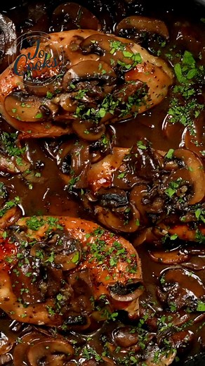 This Chicken Madeira featuring a rich mushroom and wine sauce is made with simple every day ingredients. In under an hour you can have restaurant quality flavor on the dinner table. It’s a guaranteed hit to serve guests or perfect for a family night in!Recipe — https://www.jocooks.com/recipes/chicken-madeira/ | JoCooks