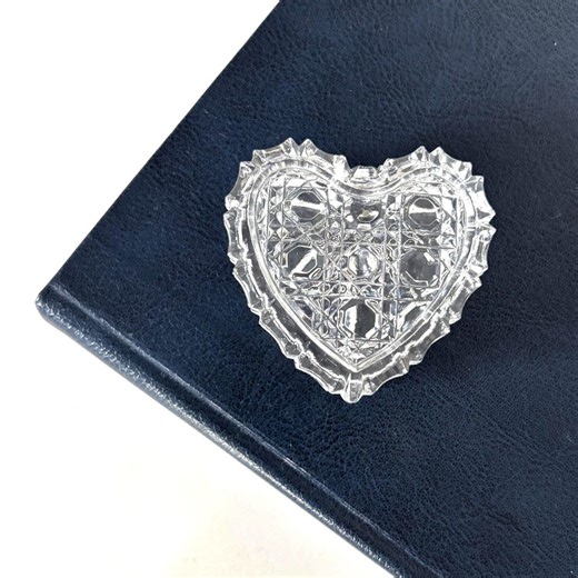Vintage Heart Shaped Lead Crystal Trinket Box Cut Glass Jewelry Box Ring Holder Gift - Etsy UK