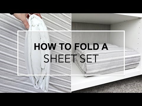 HOW TO FOLD A SHEET SET: How to fold a fitted sheet and make a sheet bundle