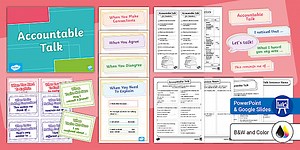 Accountable Talk Resource Pack for 6th-8th Grade