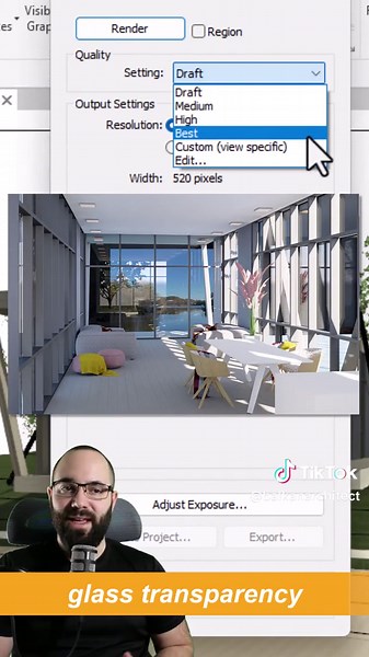 Rendering high quality images in #revit #architecture #architecturestudent #autodesk #revittips