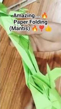 🦗 How to Make Paper Mantis Origami |🔥 Easy Insect Paper Craft | #trending #Shorts#diy#viral #insects