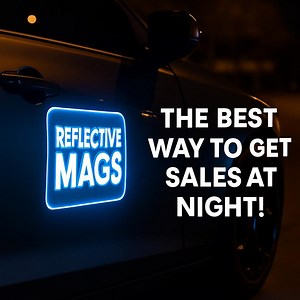 Reflective Car Magnet Decals: Custom Business Logo, UV Printed, Set of 2 - Etsy