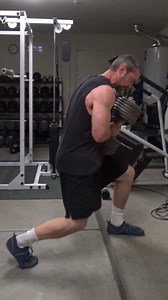 "Somersault" Split Squats...this is a variation of the Somersault Squat exercise where you hold weight on your upper thigh then focus primarily on knee flexion rather than performing a full squat. This is a good version done one leg at a time instead of both legs. I found I did need to have my front foot elevated a few inches to get a good feel on it. I have a small ledge in my garage so I just my foot on there but a small Step riser or even a bumper plate would work just fine. I'm holding a 135