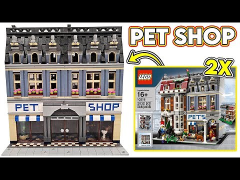 Double LEGO Pet Shop Modular Building with new Interior!