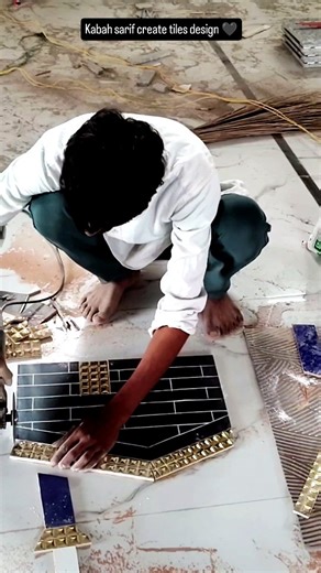 M R Bittu on Instagram: "Kabah sarif create tiles design work #kabah #madina #makah #reels #viral"
