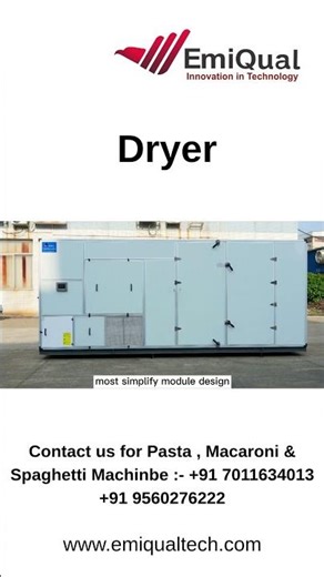 Spaghetti Making Machine & Dryer | Complete Automatic Pasta Solution #emiqual #shortvideo #short