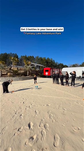 First one to 3 bottles WINS! Stay tuned as we get ready for summer of 2026 - we have A LOT in store 😎📍3601 Quarry Rd, Wake Forest, NC 27587🤿SCUBA Diving & Inflatable Water Park 🌊.....#waterpark #wakeforest #lifeguards | Fantasy Lake Adventure Park