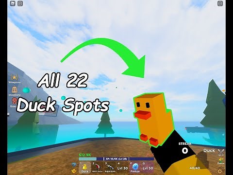 All 22 hidden ducks ! | Aimblox Duck Hunt Quest