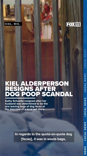 WLUK FOX 11 NEWS on Instagram: "Kiel Ald. Kathy Schuette resigned Tuesday, ending a month-long dog poop scandal. It comes after her husband was determined to have been leaving dog feces on the doorstep of a local pet store. Christel's Pet Supplies & More made a series of posts between Oct. 31 and Nov. 4, posting pictures of bags of dog poop left on their doorstep."