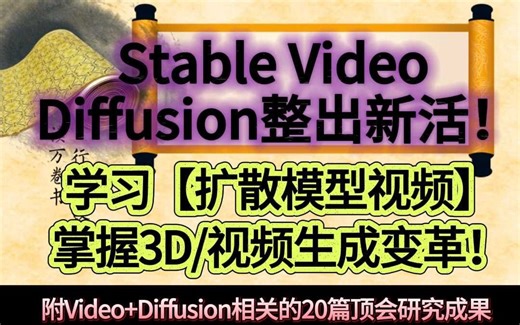 Stable Video Diffusion整出新活！