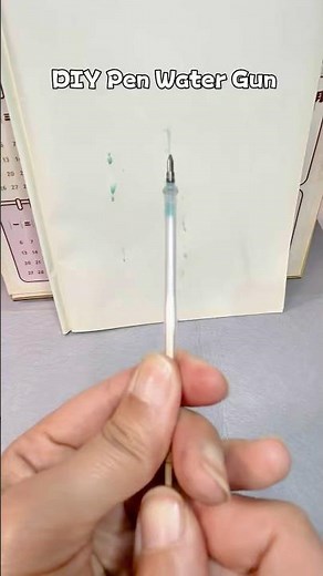 Easy DIY Pen Water Gun for Kids EasyDIY #KidsCrafts #ViralDIY #PenCraft #SquirtGunDIY #diy #craft