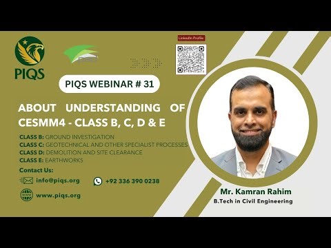 PIQS Webinar #31 | About Understanding of CESMM 4th Edition | Class B,C,D,E | 2nd Seesion for Series