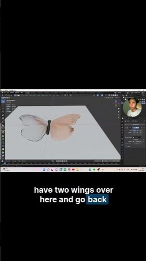Modeling Symmetrical Butterfly Wings in Blender #animation #blendergameengine #tutorial