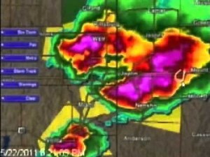 May 22, 2011 6:15 p.m. cut-in on KOAM-TV about tornado that hit Joplin, Missouri