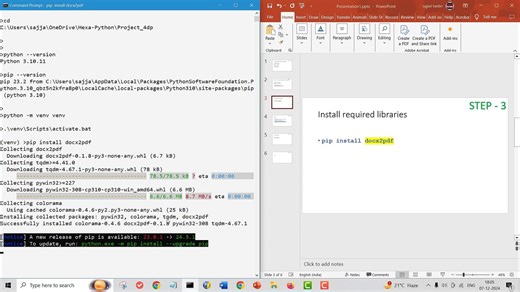 How to convert docx to pdf using python (docx to pdf )