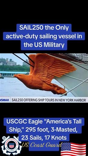 US #CoastGuard #Sail250 USCGC Eagle (WIX 327): Known as